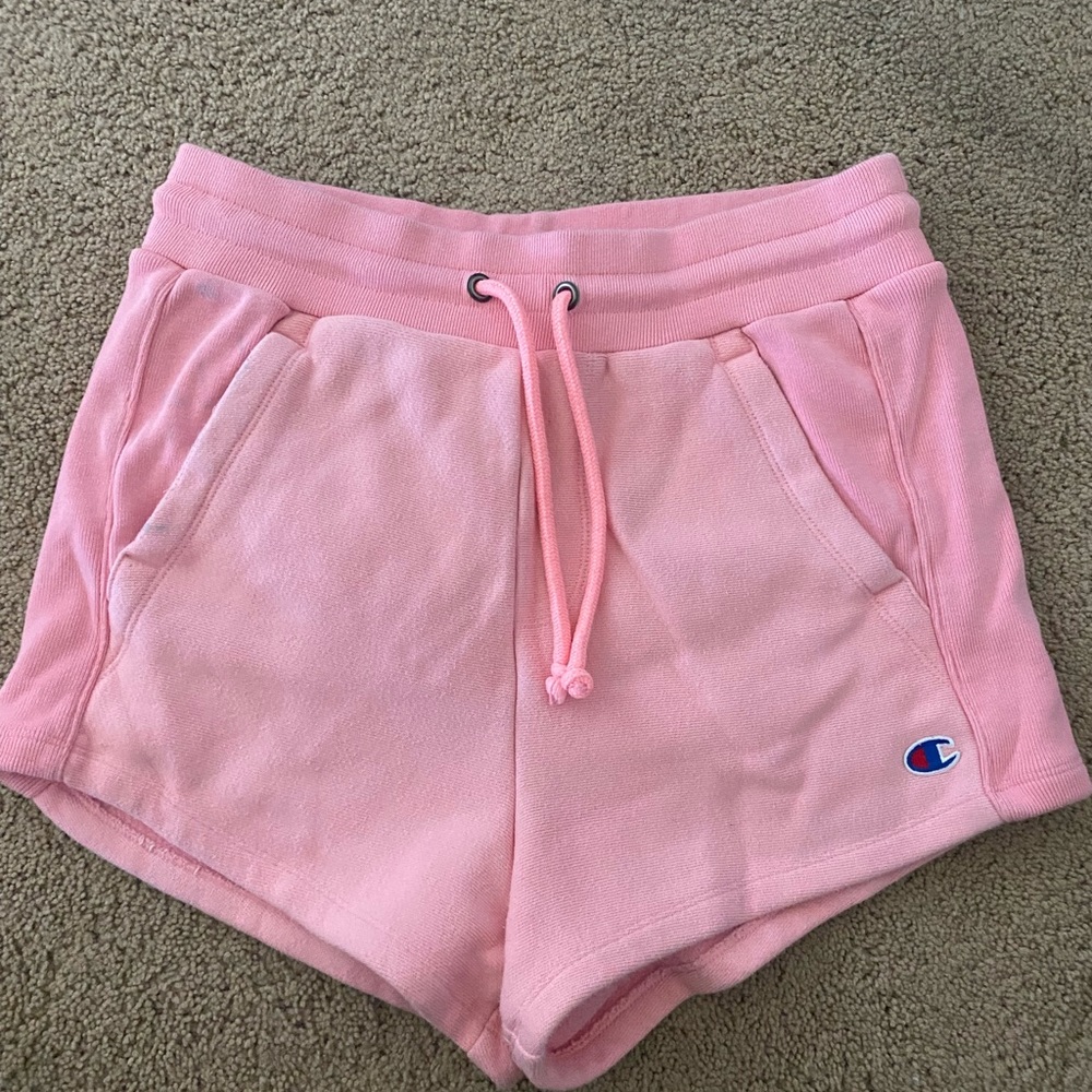 Pink champion reverse weave shorts
